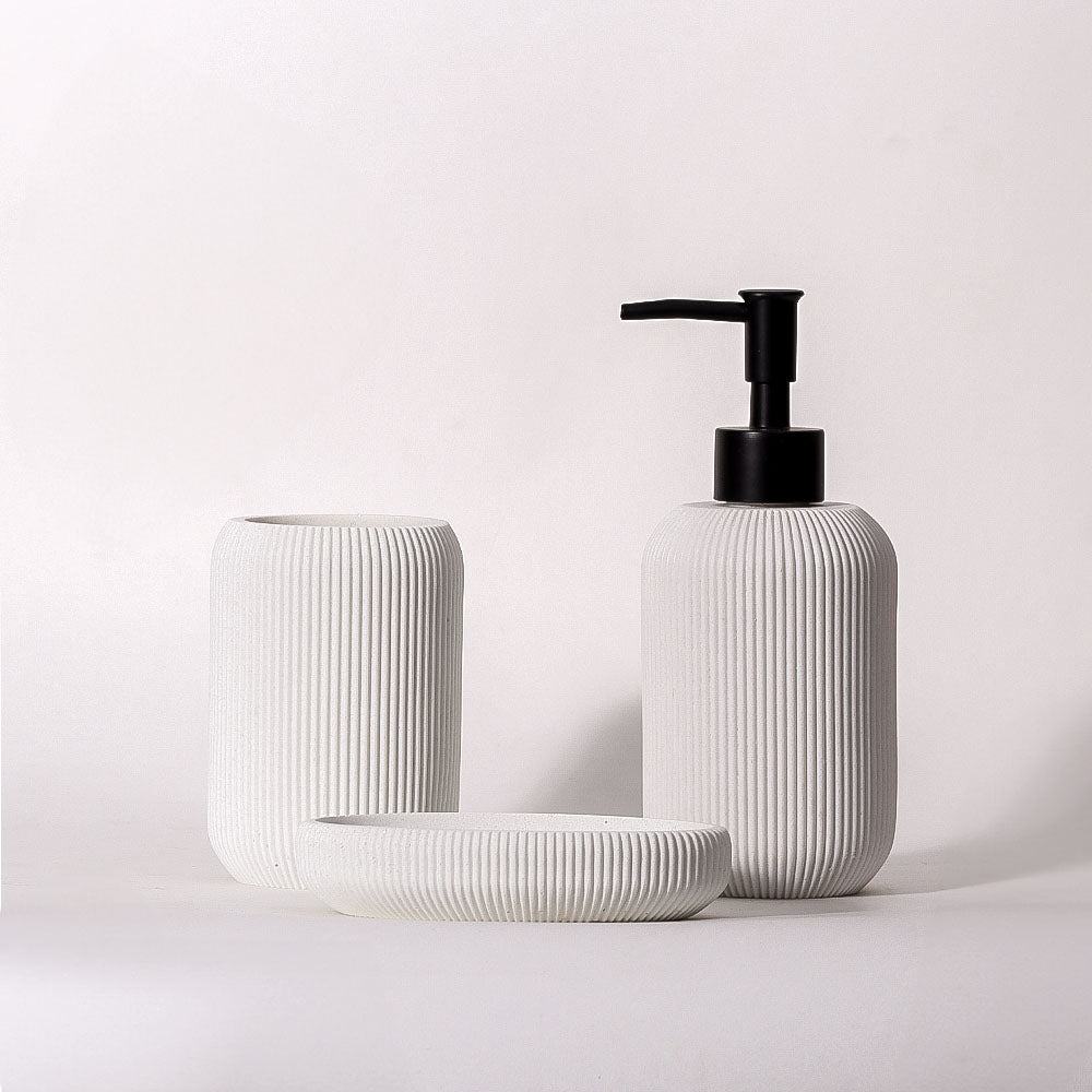 Ciro 3-Piece Bathroom Set - White