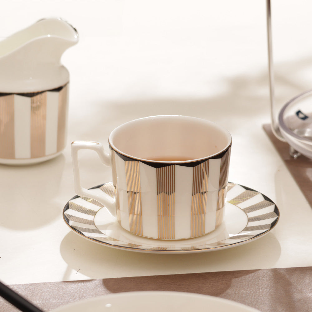 Cirque Cup and Saucer Set - White Gold
