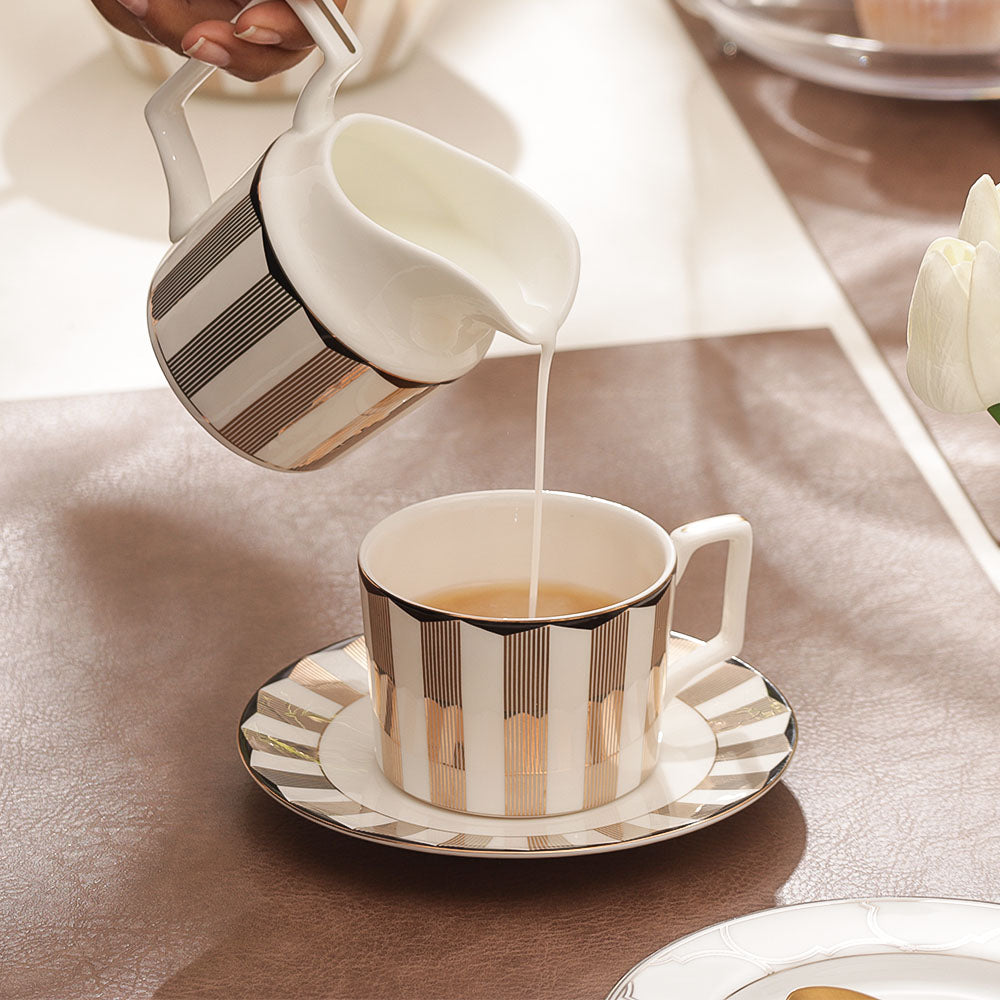 Cirque Cup and Saucer Set - White Gold