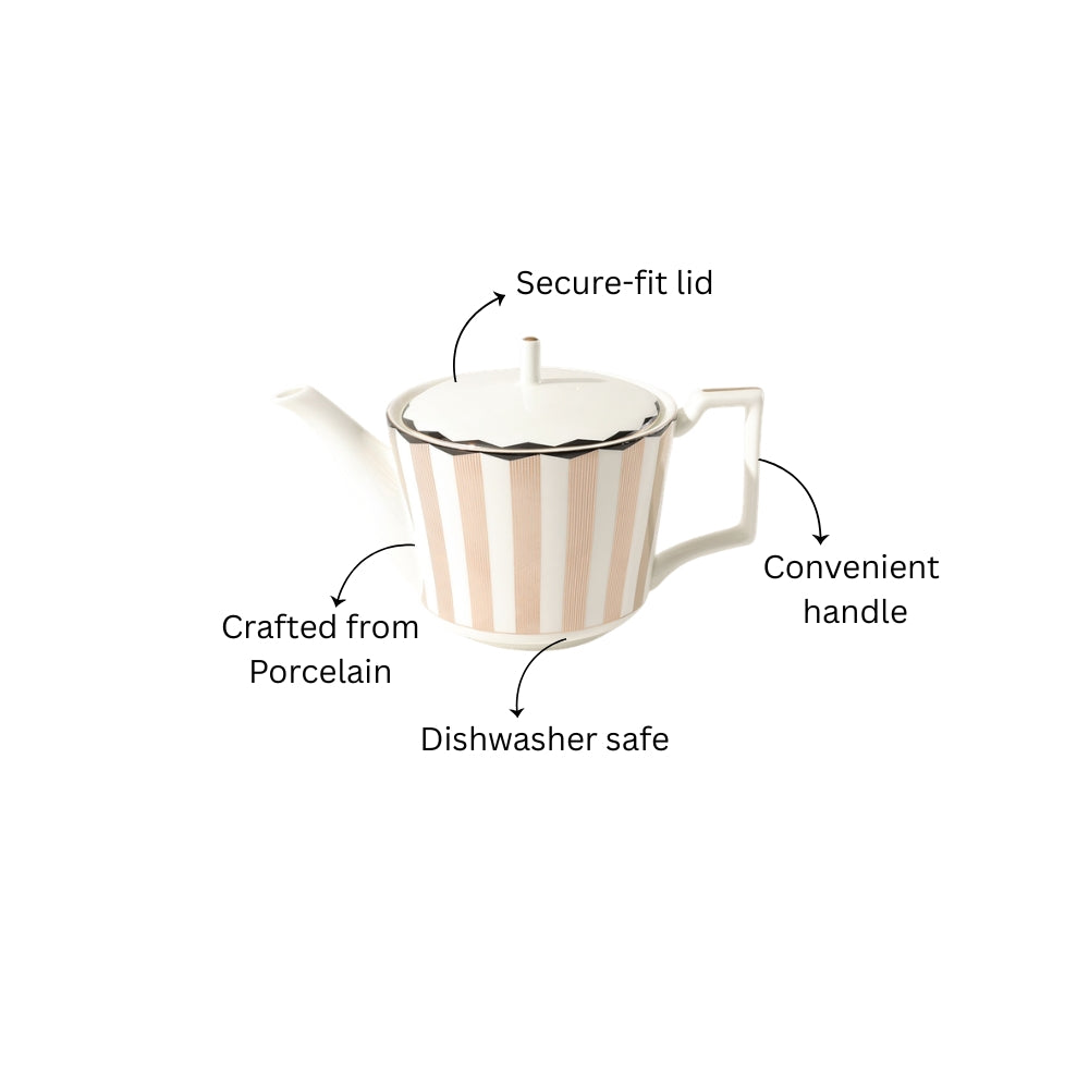 Cirque Teapot 1000ml - White Gold