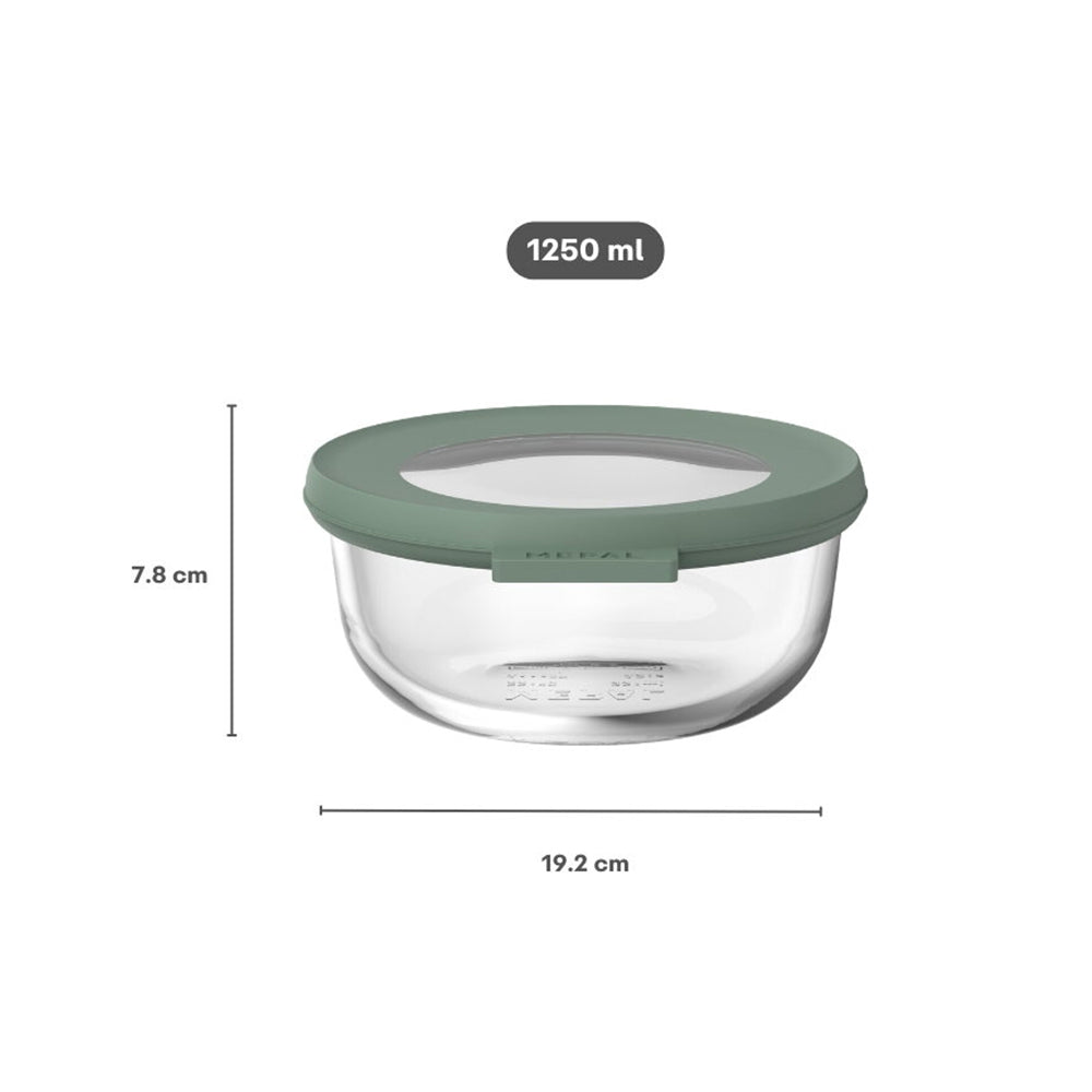 Cirqula Glass Storage Box 1250ml - Nordic Sage