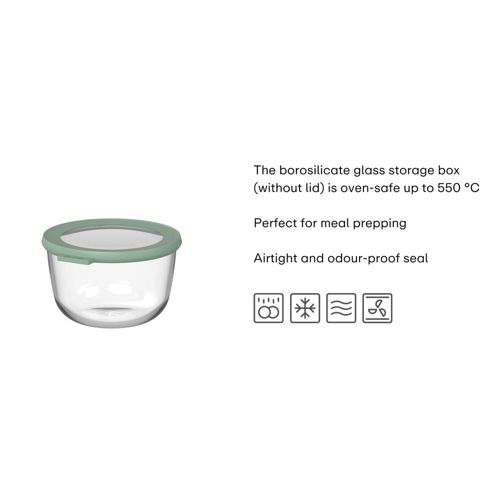 Cirqula Glass Storage Box 500ml - Nordic Sage