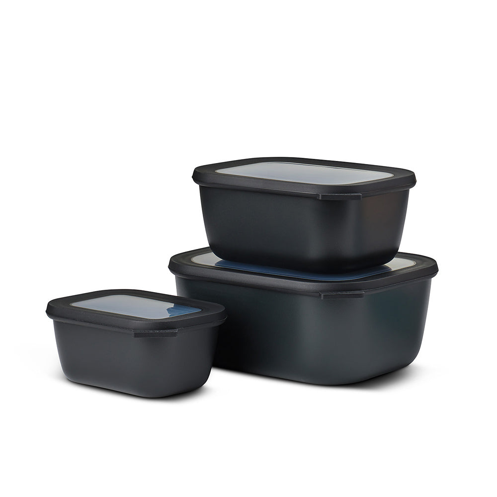 Cirqula Rectangular Storage Box 750ml - Nordic Black