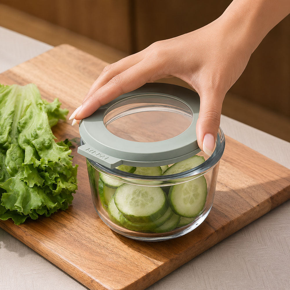 Cirqula Glass Storage Box 500ml - Nordic Sage