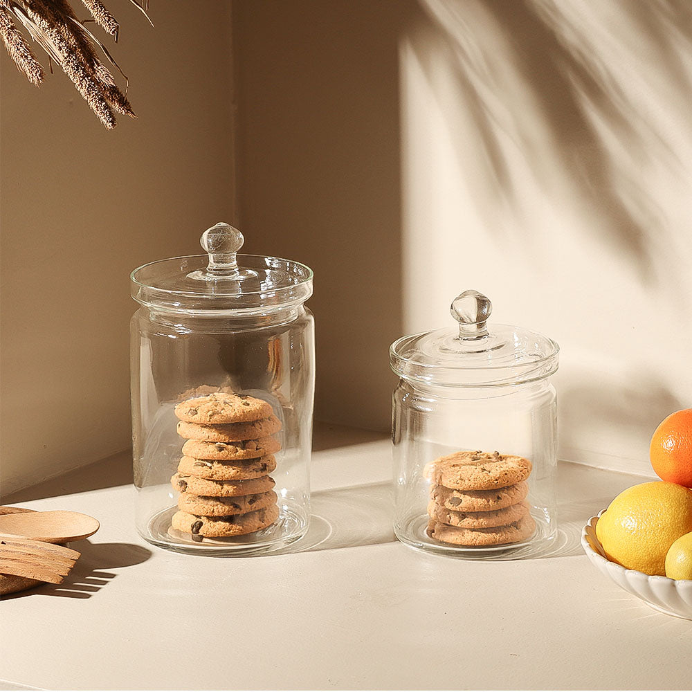Claire Glass Storage Jar Large - Clear
