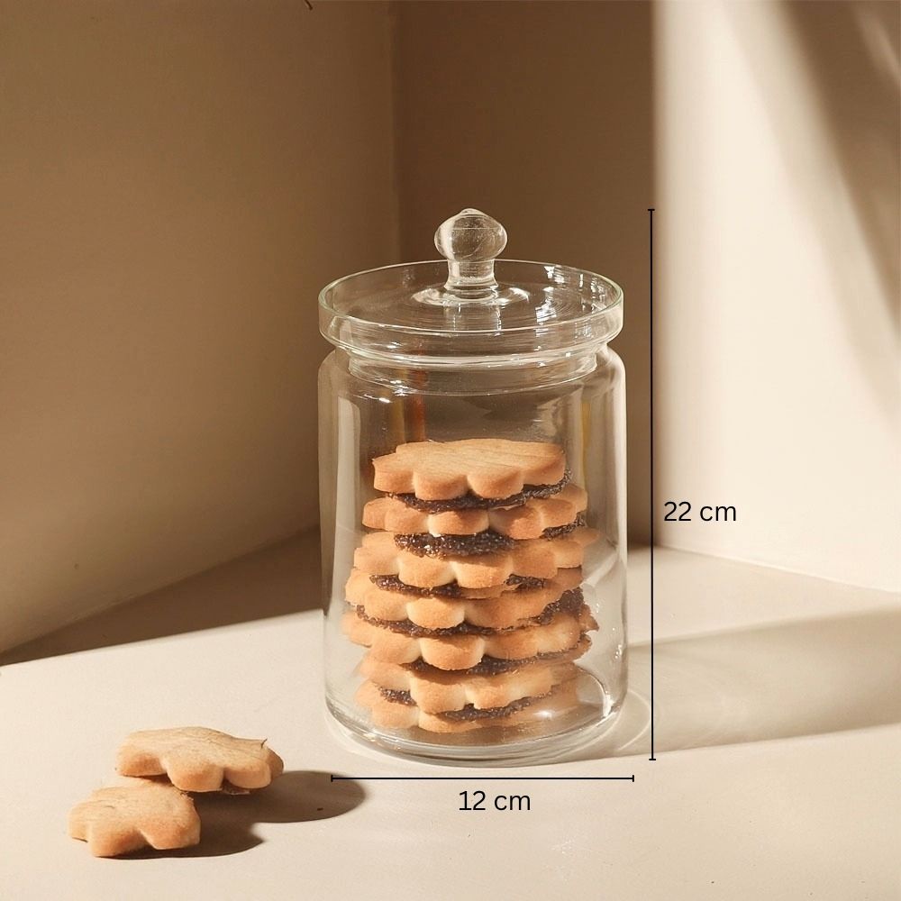 Claire Glass Storage Jar Large - Clear
