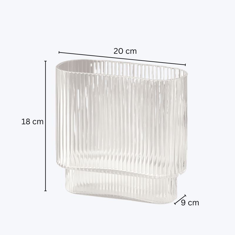 Clear Lines Rectangular Glass Vase