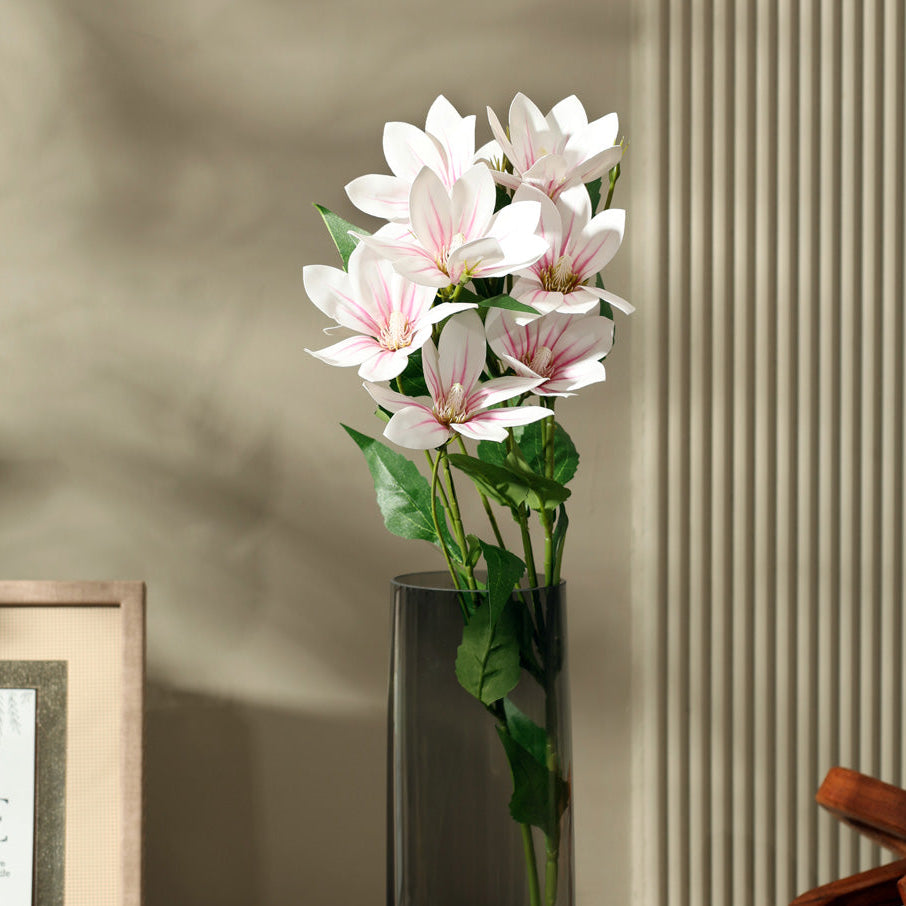 Clematis Faux Stem - White Pink