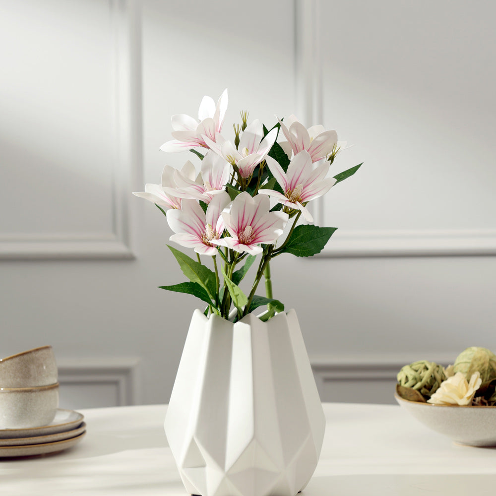 Clematis Faux Stem - White Pink