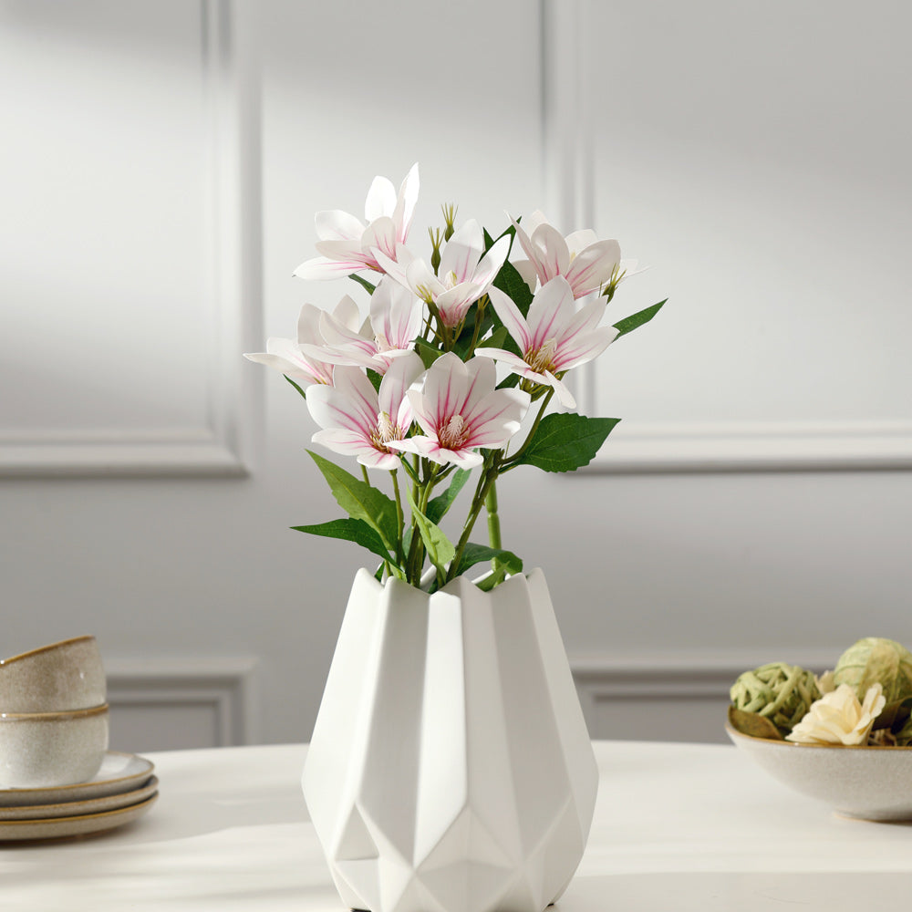 Clematis Faux Stem - White Purple