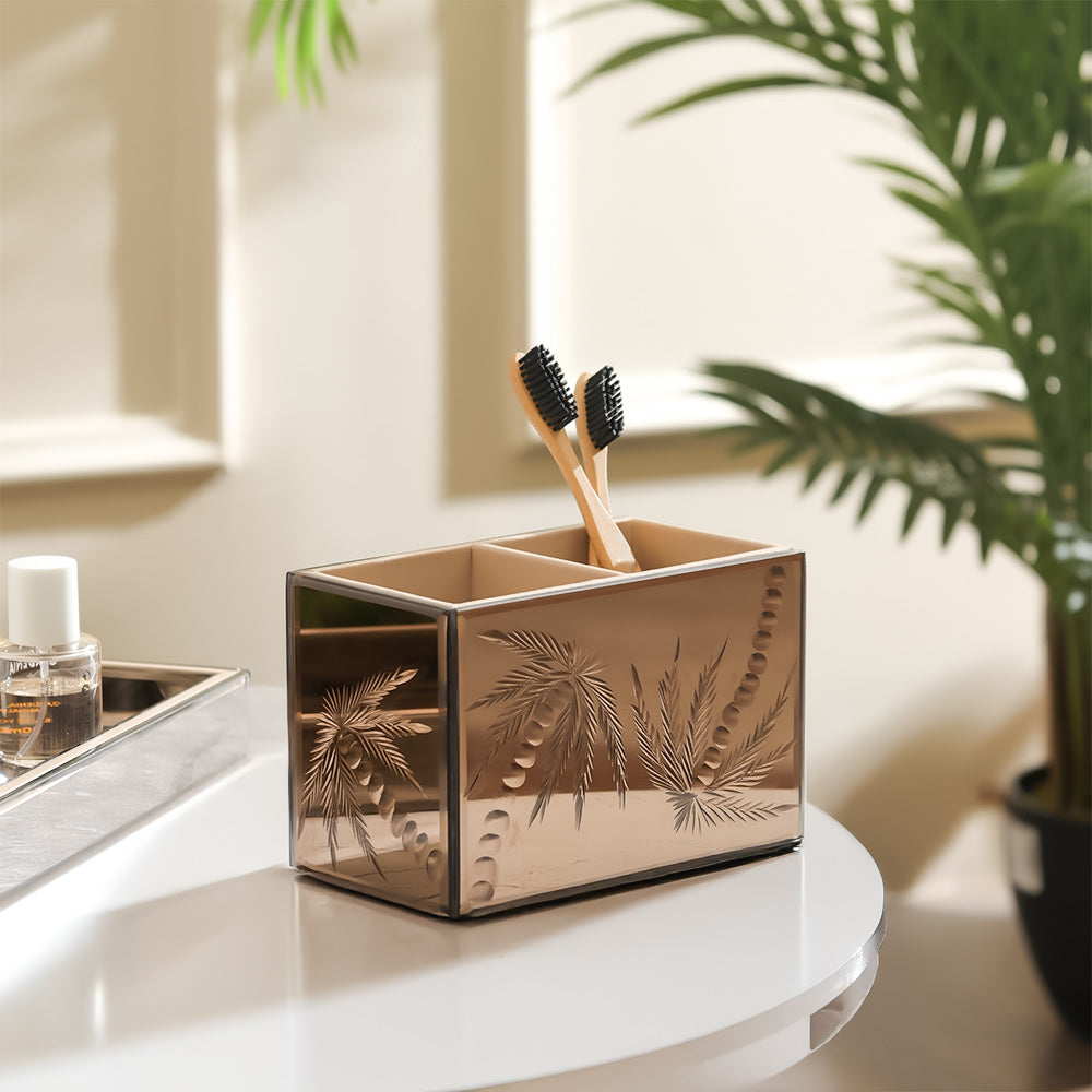 Coco Glass Duo Organiser - Mirrored Bronze