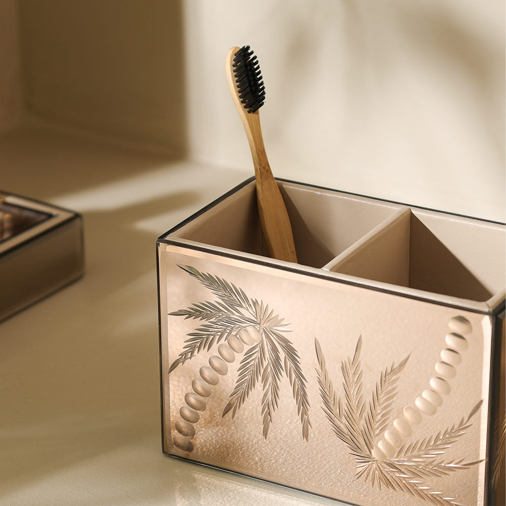 Coco Glass Duo Organiser - Mirrored Bronze