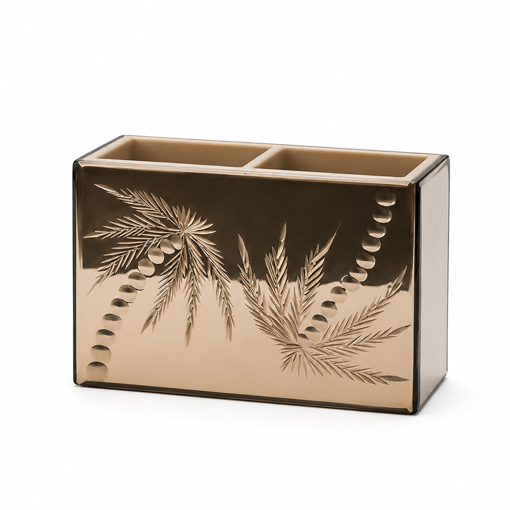 Coco Glass Duo Organiser - Mirrored Bronze