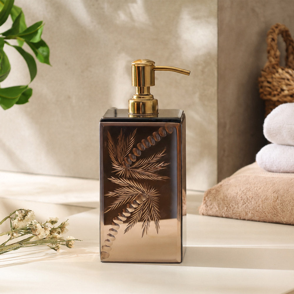 Coco Glass Soap Dispenser - Mirrored Bronze