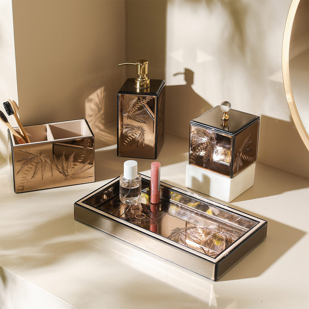 Coco Glass Soap Dispenser - Mirrored Bronze