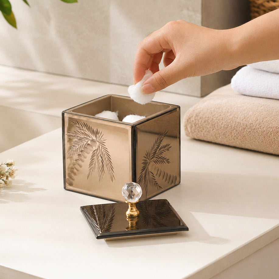 Coco Glass Storage Jar - Mirrored Bronze