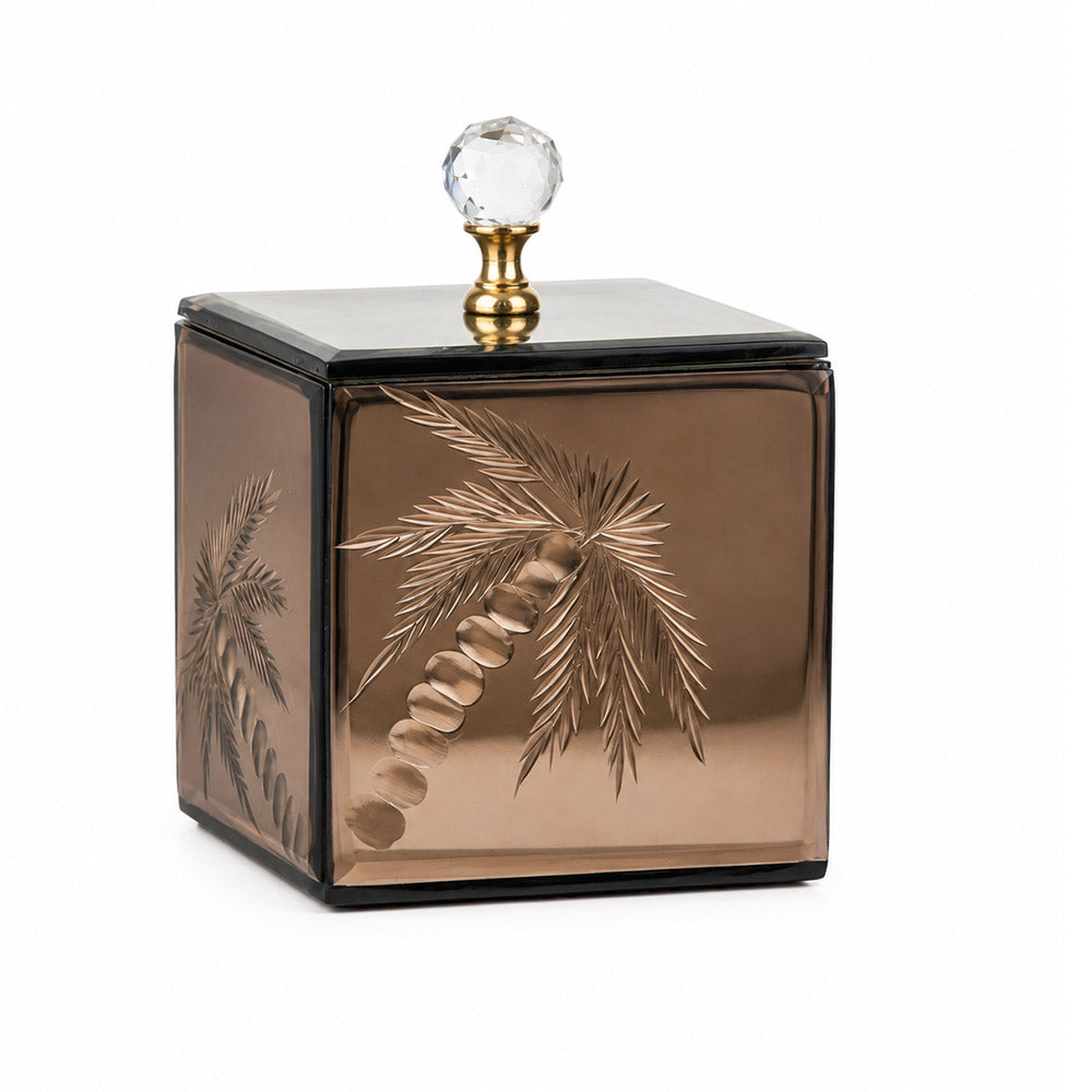 Coco Glass Storage Jar - Mirrored Bronze