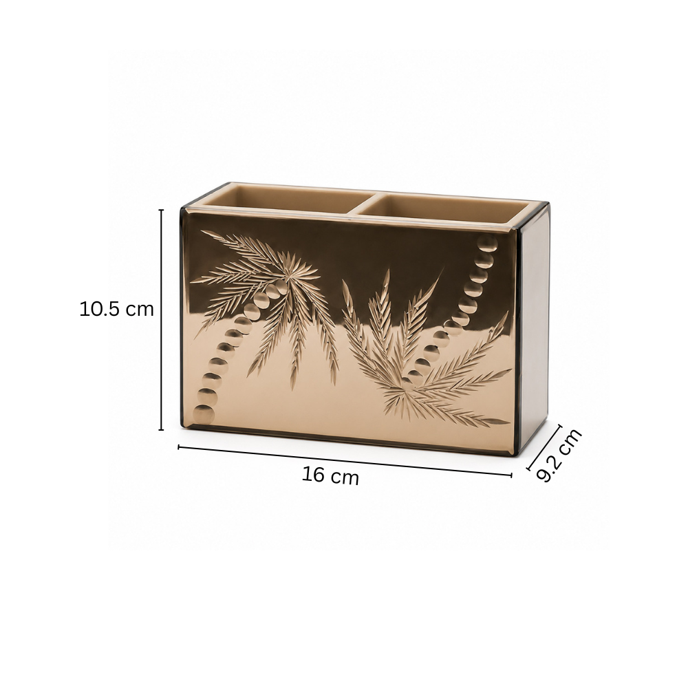Coco Glass Duo Organiser - Mirrored Bronze