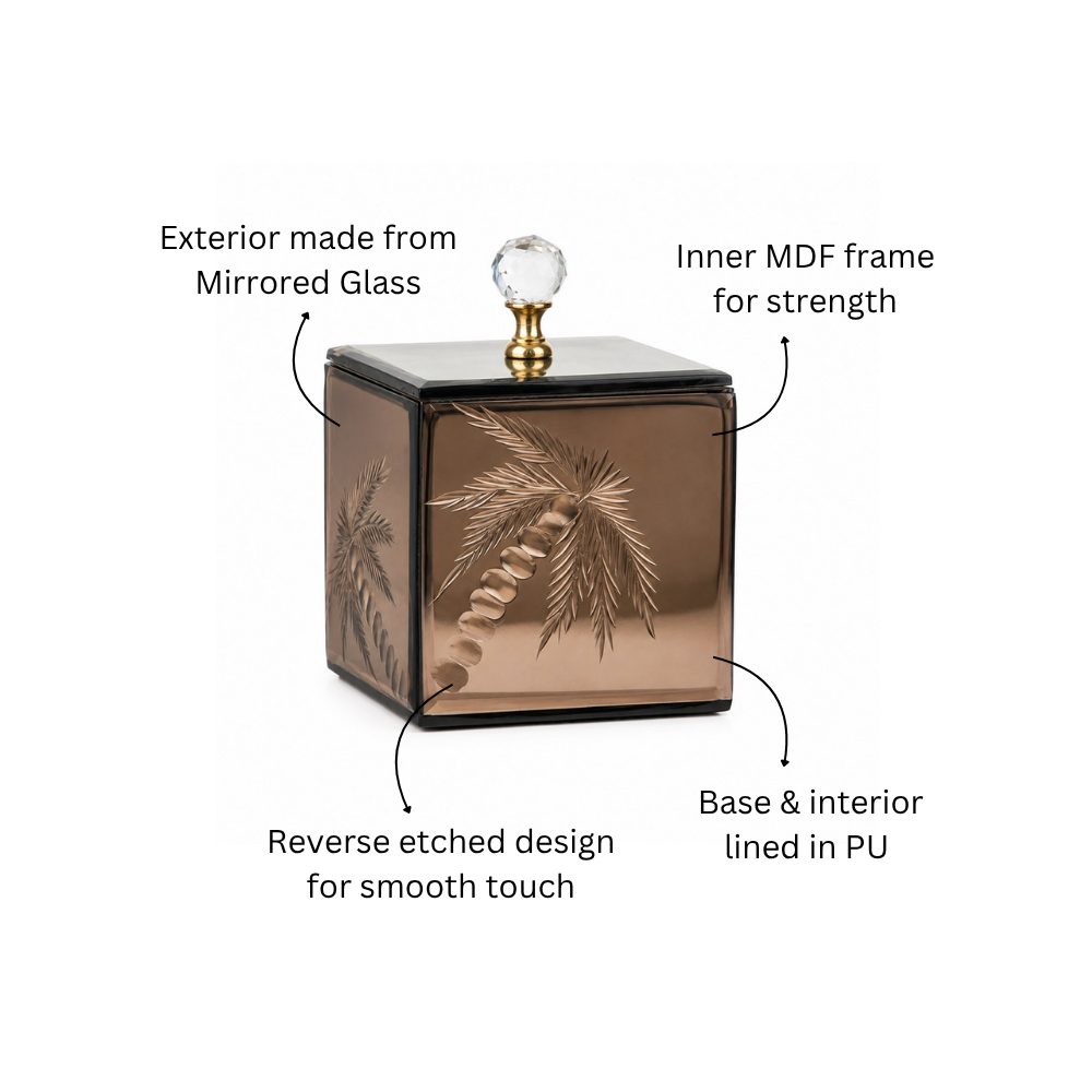 Coco Glass Storage Jar - Mirrored Bronze