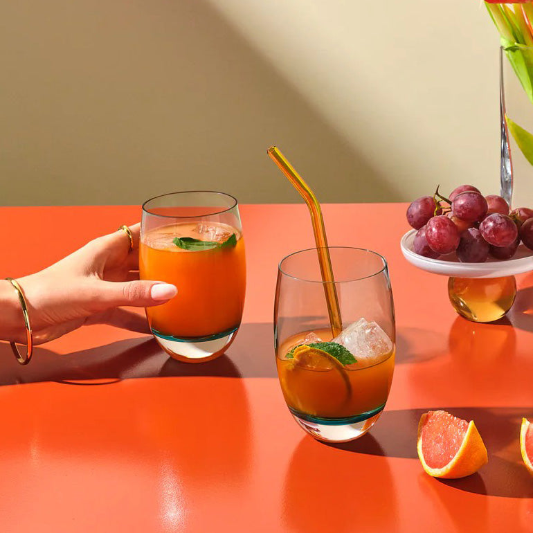 Colored O Tumblers 400ml, Set of 4 - Smoke