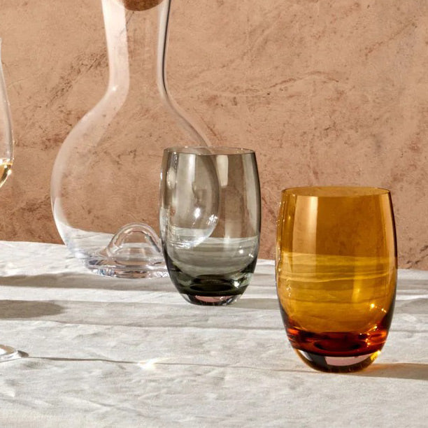 Colored O Tumblers 400ml, Set of 4 - Smoke