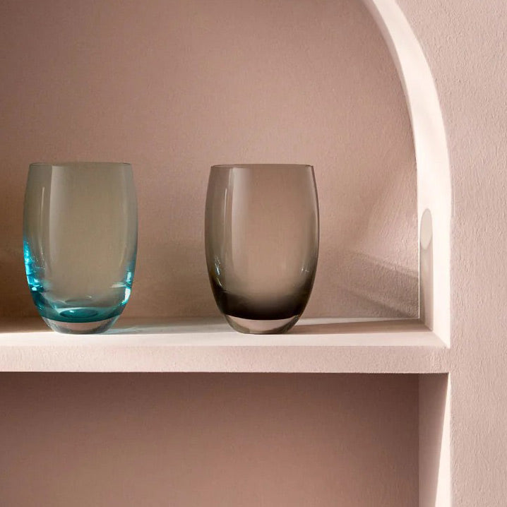 Colored O Tumblers 400ml, Set of 4 - Smoke