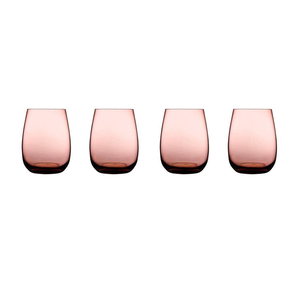 Colored U Tumblers 440ml, Set of 4 - Caramel