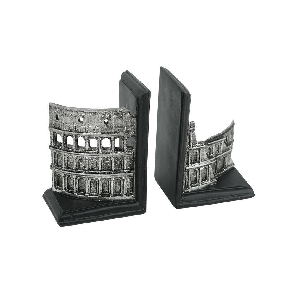 The Colosseum Bookends, Set of 2 - Silver Grey