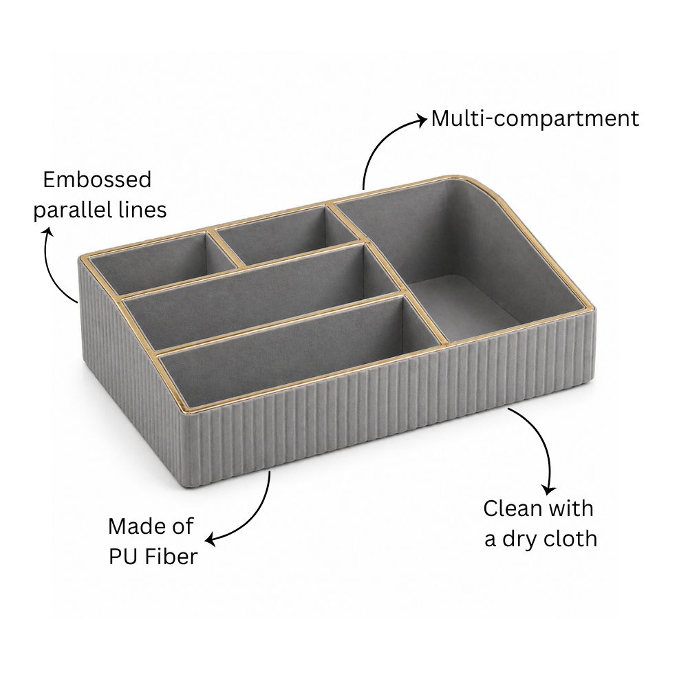 Columns Cosmetics Organiser - Light Grey