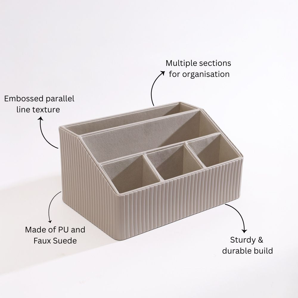Columns Desk Organiser - Light Grey