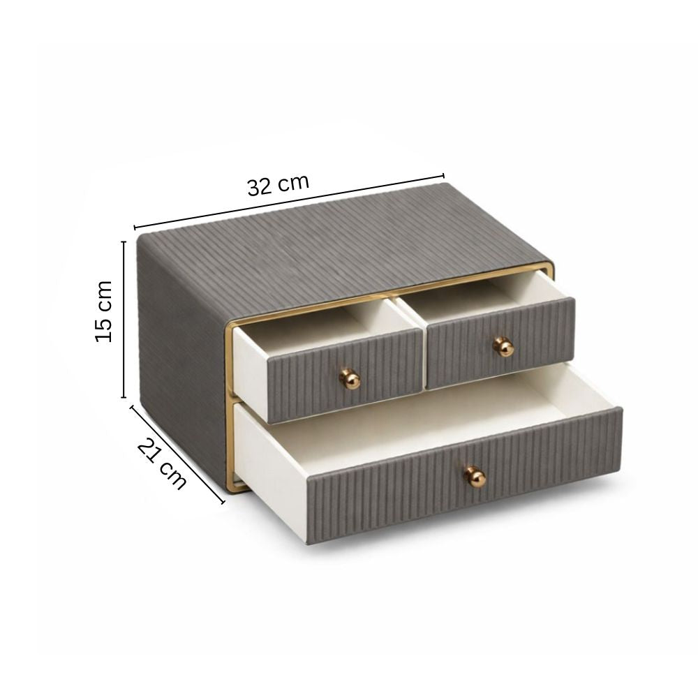 Columns Organiser with Drawers - Dark Grey