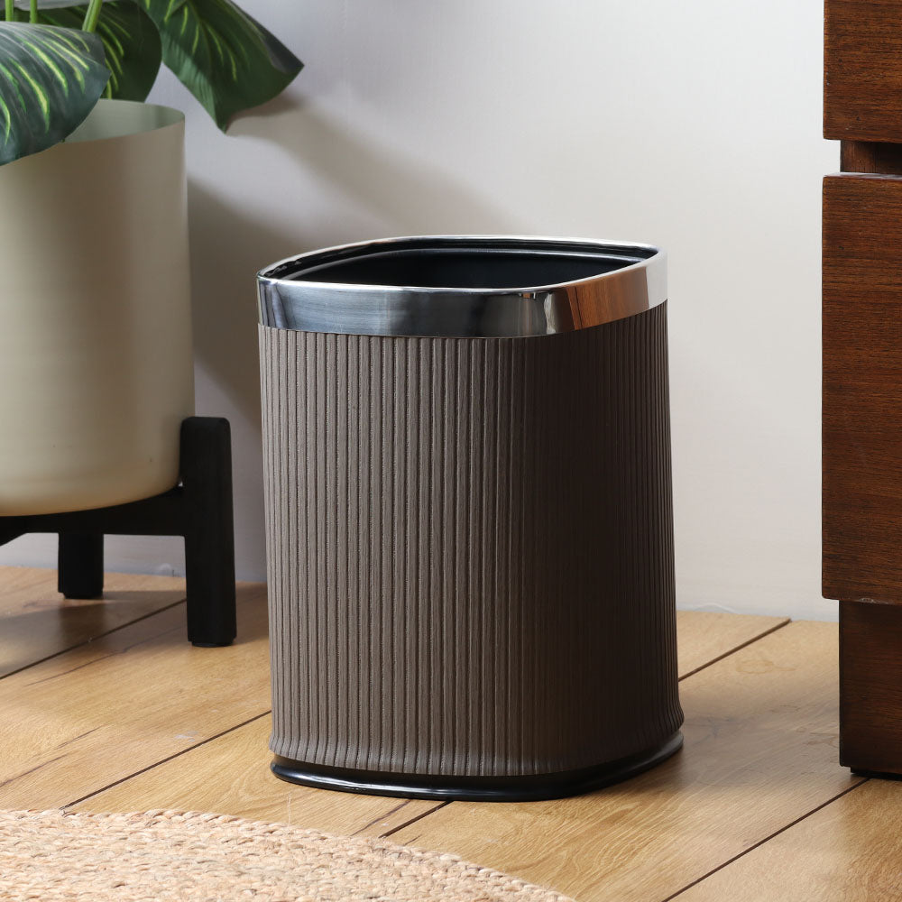 Columns Sqround Waste Bin 12L - Dark Grey & Steel