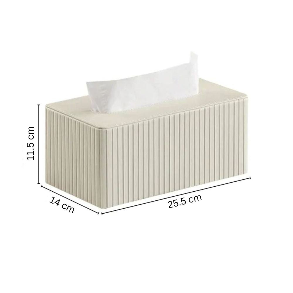 Columns Tissue Box Holder - Ivory