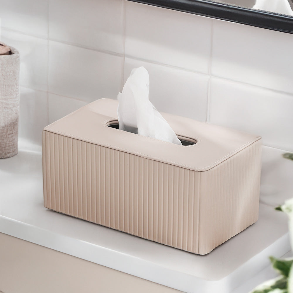 Columns High Tissue Box Holder - Taupe
