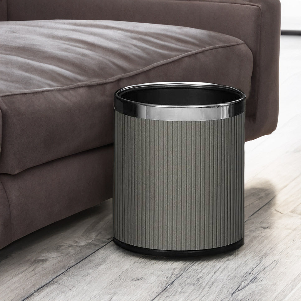 Columns Waste Bin 10L - Dark Grey & Dark Steel