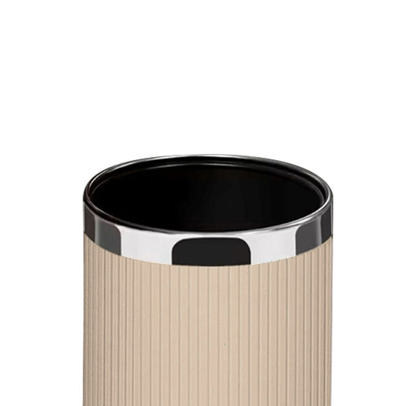 Columns Waste Bin 10L - Taupe & Steel