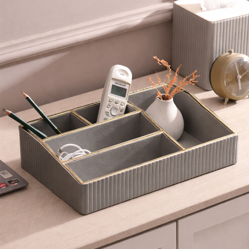 Columns Cosmetics Organiser - Light Grey