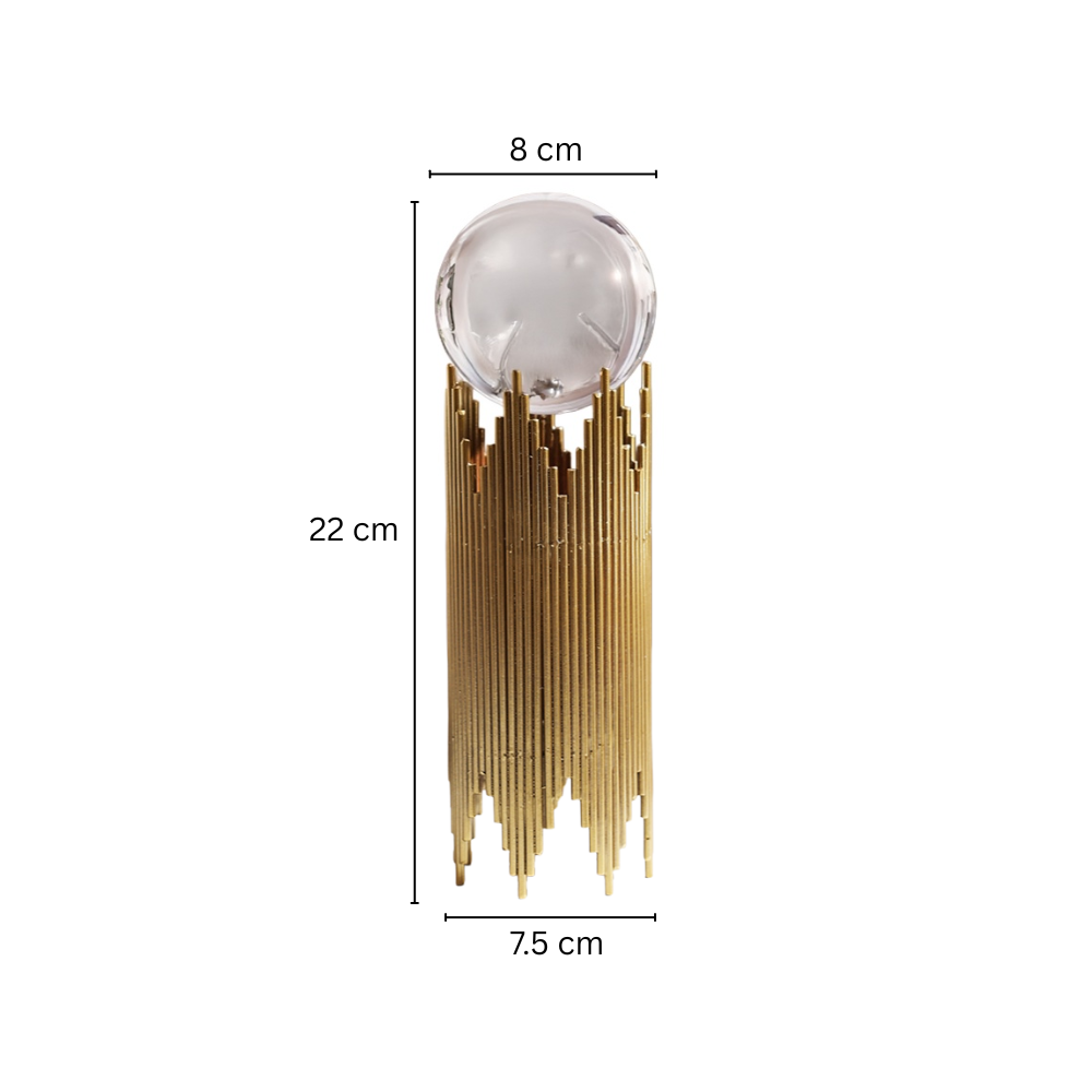 Columns Sculpture with Crystal Ball - Large