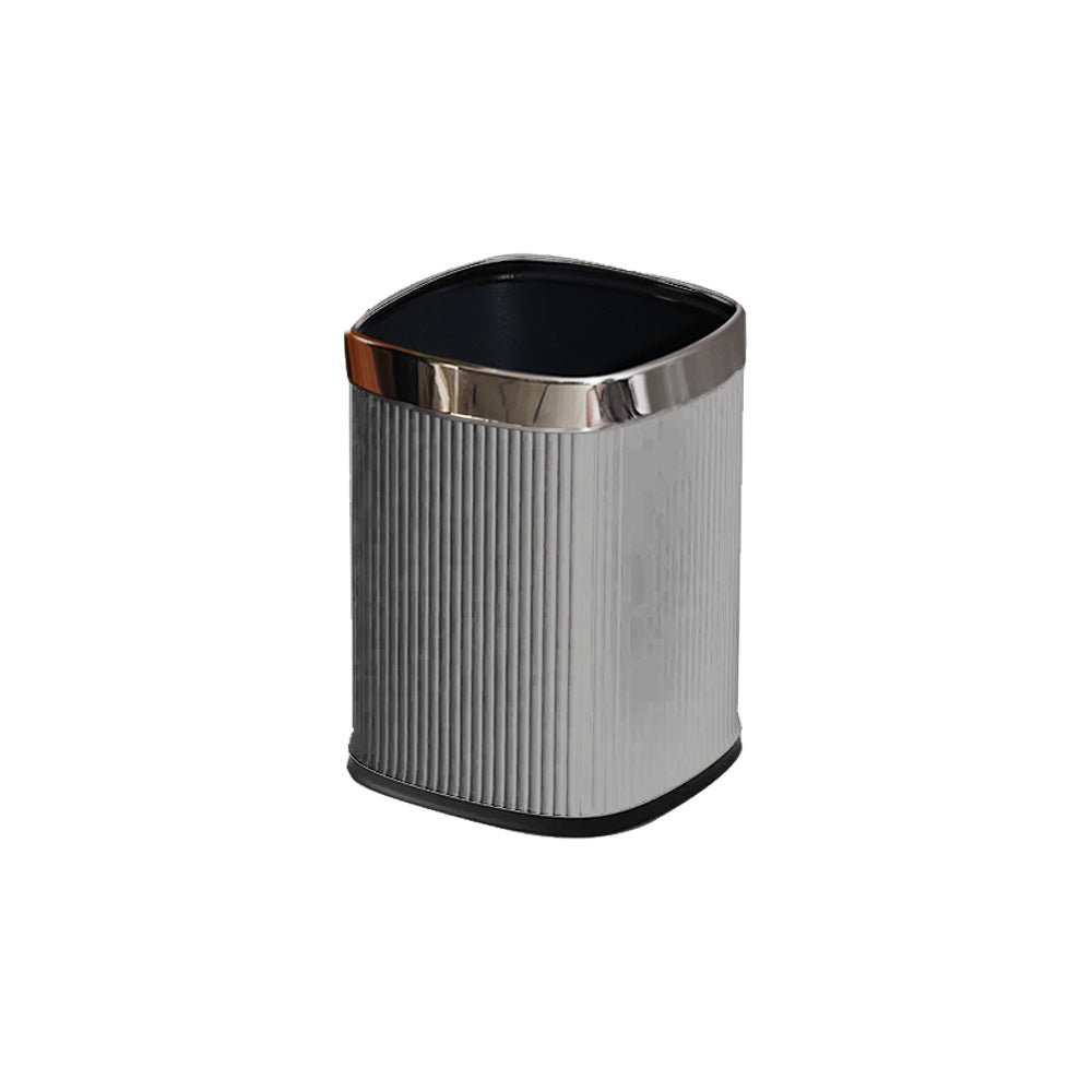Columns Sqround Waste Bin 12L - Ash Grey & Steel