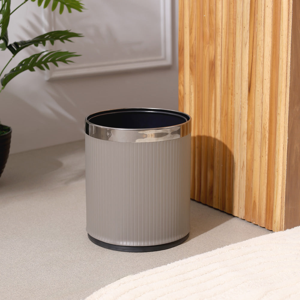 Columns Waste Bin 10L - Dark Grey & Dark Steel