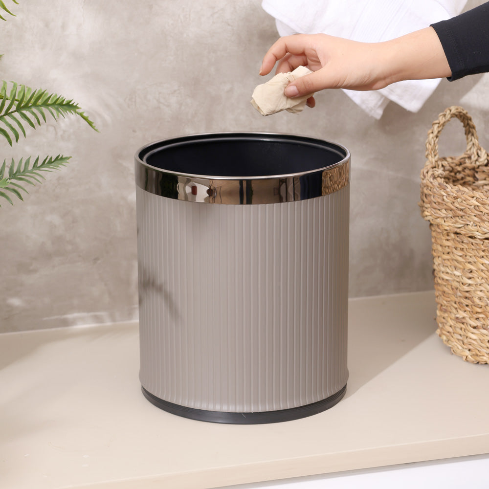 Columns Waste Bin 10L - Dark Grey & Dark Steel