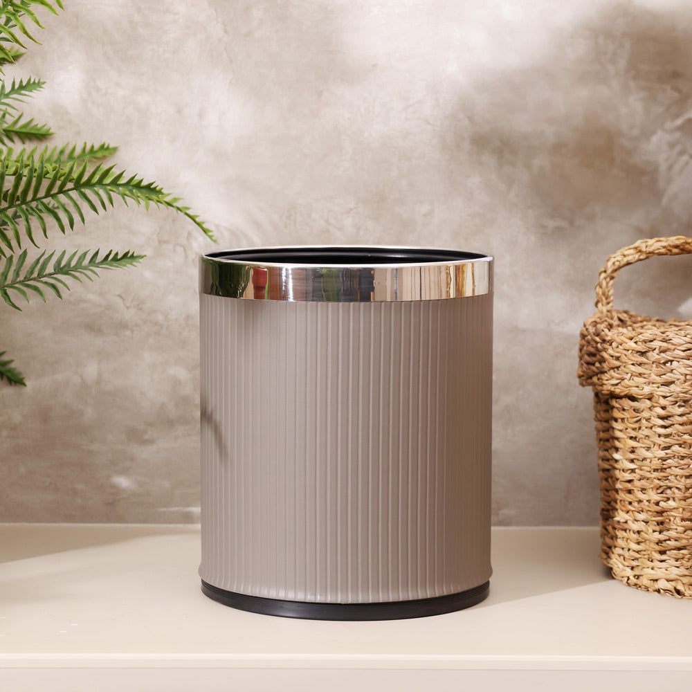 Columns Waste Bin 10L - Dark Grey & Steel