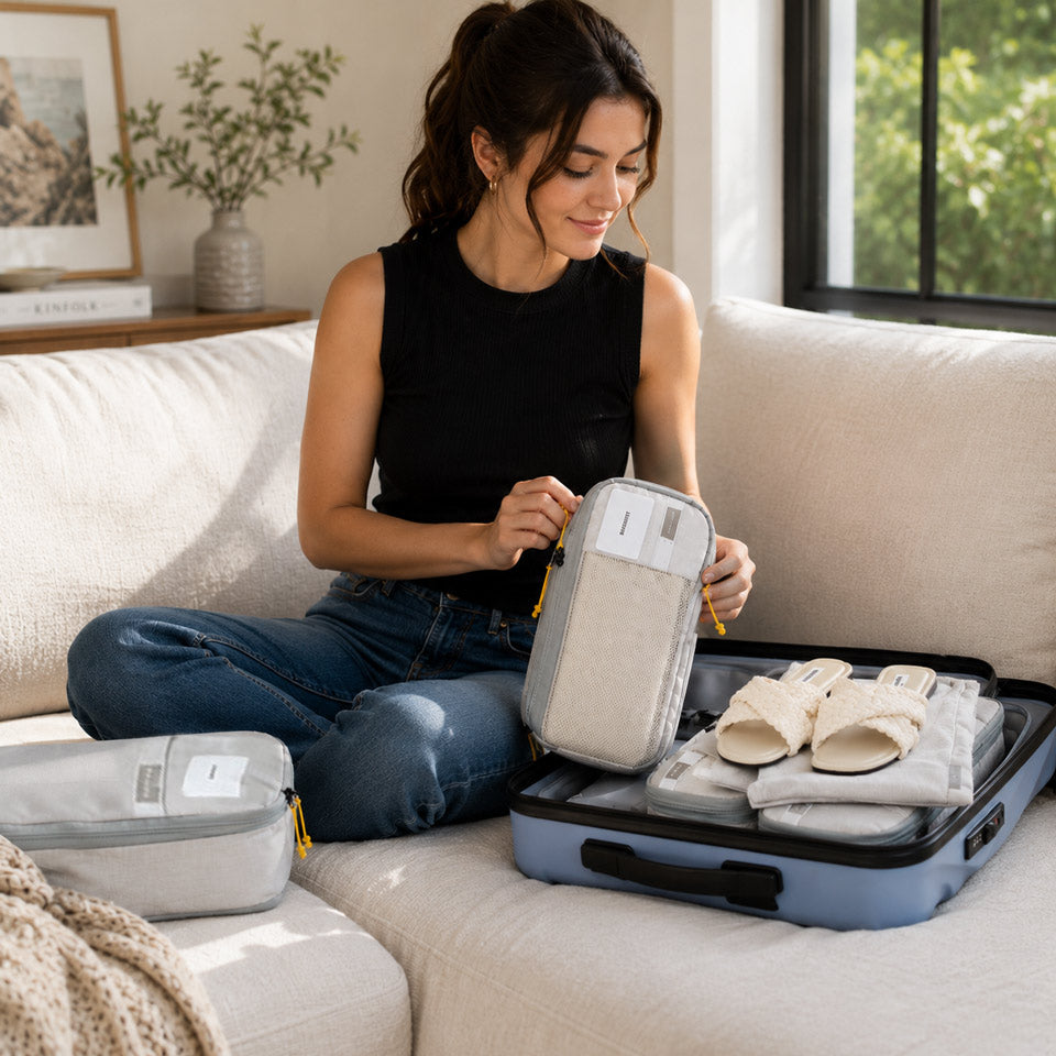 Compression Packing Cubes, Set of 6 - Grey