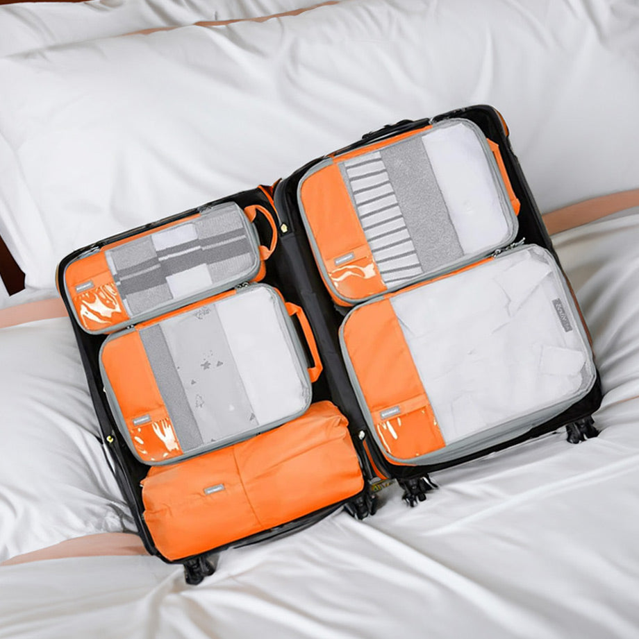 Compression Packing Cubes, Set of 6 - Orange
