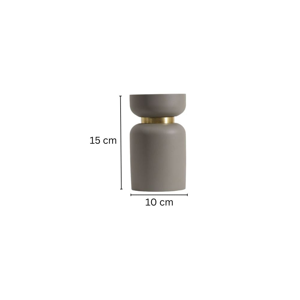 Concrete Candle Stand Large - Stone Grey
