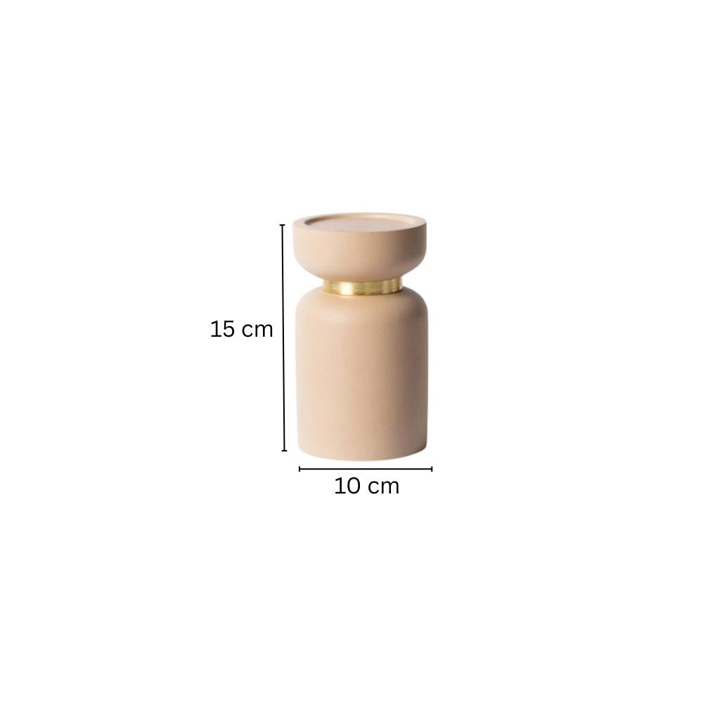 Concrete Candle Stand Large - Taupe