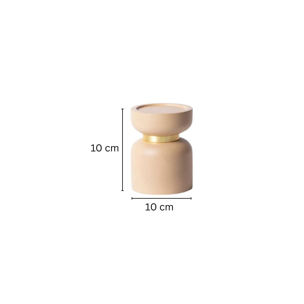 Concrete Candle Stand Medium - Taupe