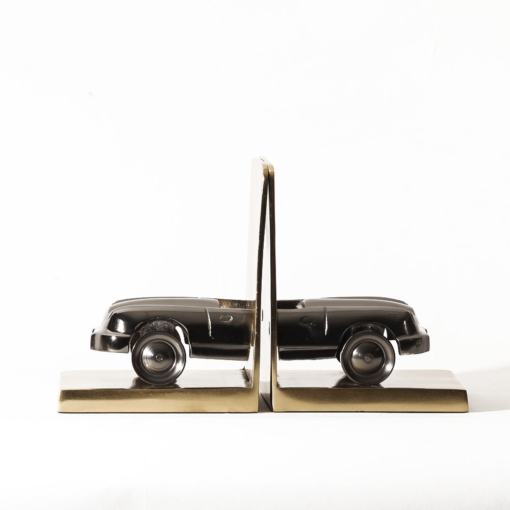 Convertible Metal Bookends, Set of 2 - Grey Gold