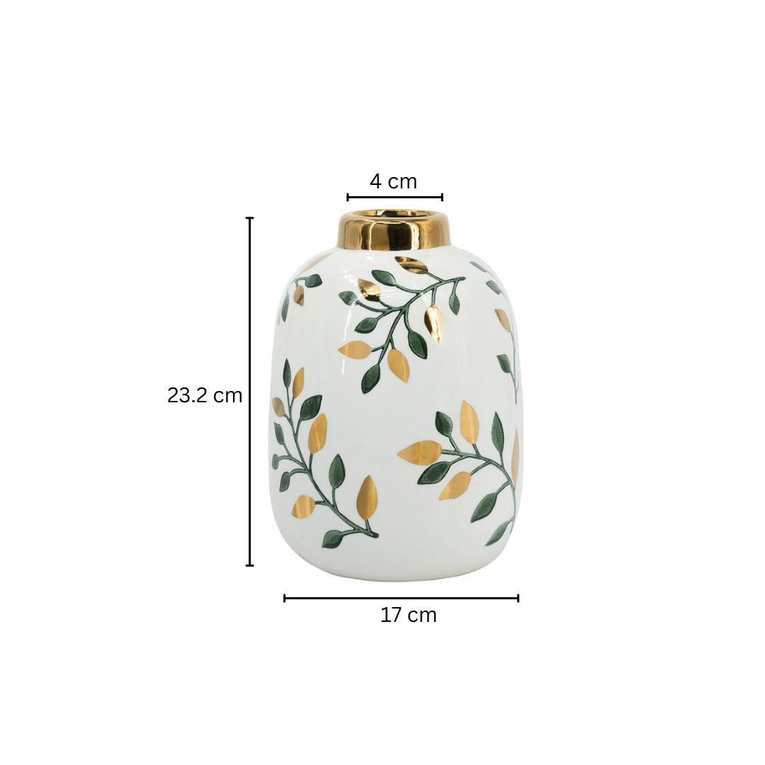 Ceramic Vase - Ash Leaves