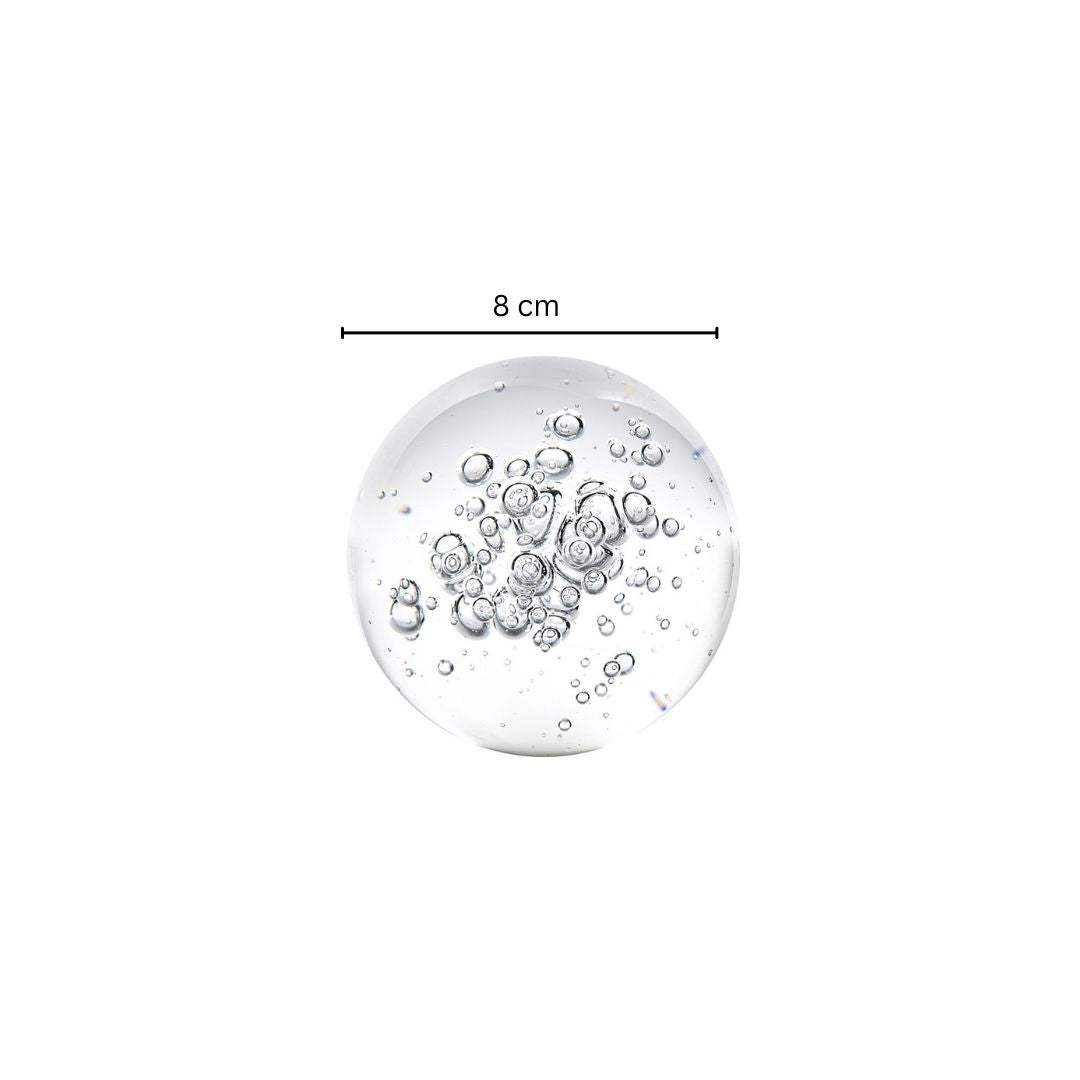 Bubbles Glass Decorative Balls, Set of 3 - Clear